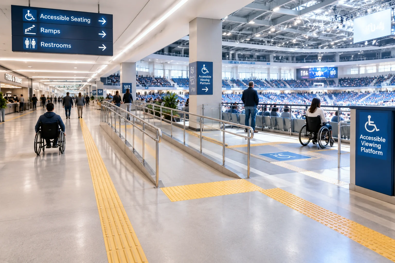 Dispositifs d'accessibilité et accueil PMR à l'Accor Arena