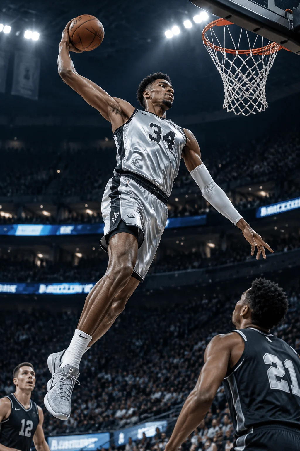 Victor Wembanyama sous le maillot des San Antonio Spurs